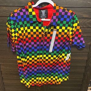 Mens pride button down